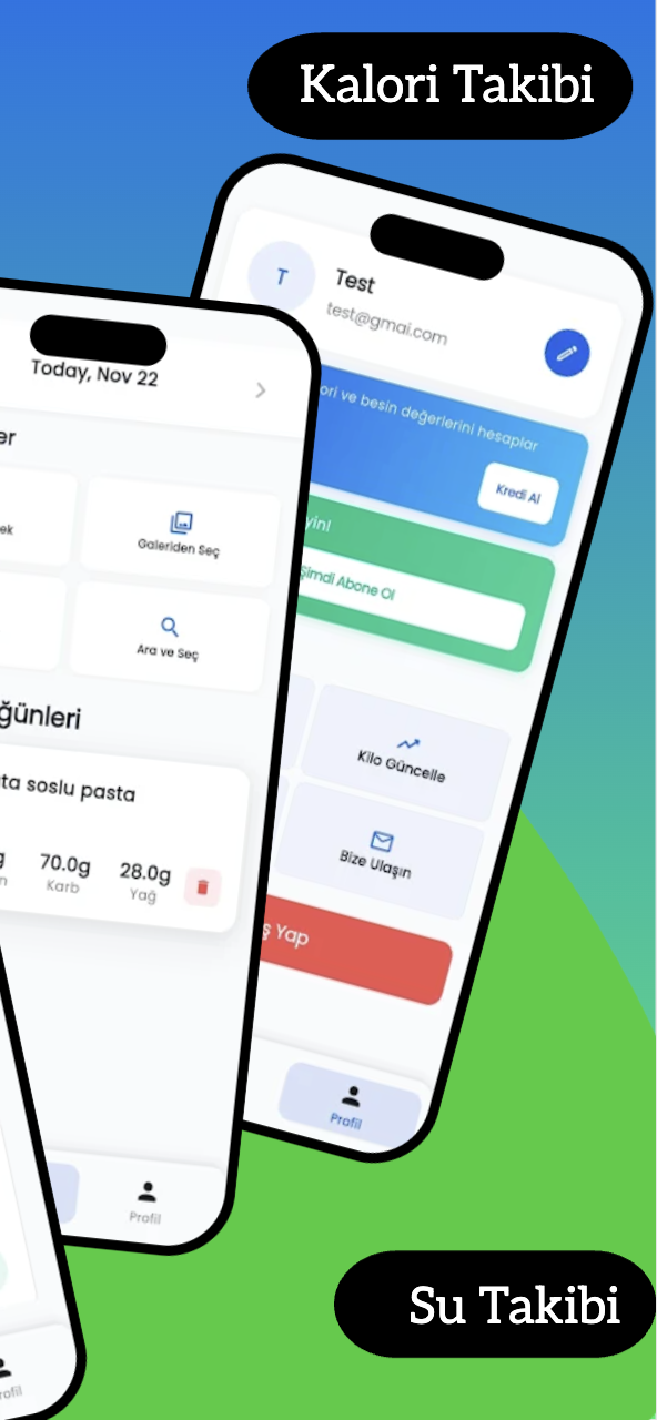 FoodMetric Uygulama Görünümü 2